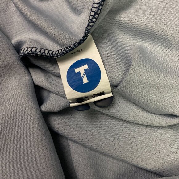 Twillory Athleisure Polo Shirt Men's Large Blue White Stripe Performance Golf - Picture 6 of 11